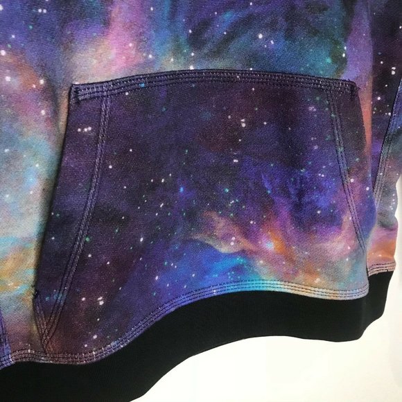 Nike Youth Big Bang Pullover Hoodie Multicolor Fleece Galaxy Cosmic Size Medium - Picture 3 of 9
